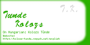 tunde kolozs business card
